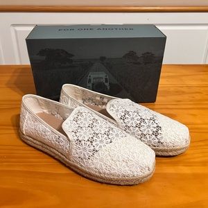 White Lace Toms - Never Worn!